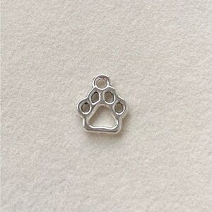 Silver Paw Print Charm